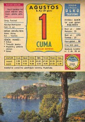 1 Ağustos 1980 Takvim Yaprağı - Doğum Günü Hediyesi EFMN15657 - Gökçekoleksiyon