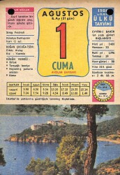 1 Ağustos 1980 Takvim Yaprağı - Doğum Günü Hediyesi EFM(N)9179 - Gökçekoleksiyon