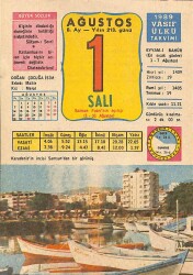1 Ağustos 1989 Takvim Yaprağı - Doğum Günü Hediyesi EFM(N)9526 - Gökçekoleksiyon