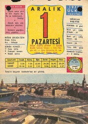 1 Aralık 1975 Takvim Yaprağı - Doğum Günü Hediyesi EFM(N)11870 - Gökçekoleksiyon