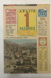 1 Aralık 1980 Takvim Yaprağı -Doğum Günü Hediyesi EFM(N)6465 - Gökçekoleksiyon