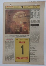 1 Aralık 1980 Takvim Yaprağı - Doğum Günü Hediyesi EFM(N)7217 - Gökçekoleksiyon