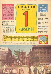 1 Aralık 1983 Takvim Yaprağı - Doğum Günü Hediyesi EFMN14694 - Gökçekoleksiyon
