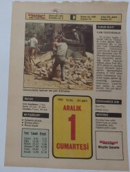 1 Aralık 1984 Takvim Yaprağı - Doğum Günü Hediyesi EFM(N)7035 - Gökçekoleksiyon