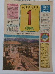 1 Aralık 1989 Takvim Yaprağı - Doğum Günü Hediyesi EFM(N)6751 - Gökçekoleksiyon