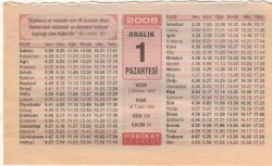 1 Aralık 2008 Takvim Yaprağı EFM(N)4436 - 3