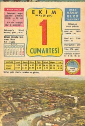 1 Ekim 1983 Takvim Yaprağı - Doğum Günü Hediyesi EFMN14746 - Gökçekoleksiyon