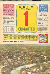 1 Ekim 1983 Takvim Yaprağı - Doğum Günü Hediyesi EFMN15901 - Gökçekoleksiyon