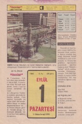 1 Eylül 1980 Takvim Yaprağı -Doğum Günü Hediyesi EFM(N)6401 - Gökçekoleksiyon