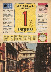1 Haziran 1972 Takvim Yaprağı - Doğum Günü Hediyesi EFM(N)12293 - Gökçekoleksiyon