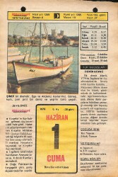 1 Haziran 1979 Takvim Yaprağı - Doğum Günü Hediyesi EFMN14470 - Gökçekoleksiyon