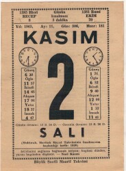 1 Kasım 1965 Takvim Yaprağı EFM(N)3650 - 3
