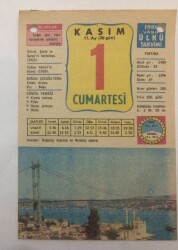 1 Kasım 1980 Takvim Yaprağı -Doğum Günü Hediyesi EFM(N)6439 - Gökçekoleksiyon