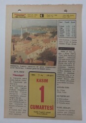 1 Kasım 1980 Takvim Yaprağı - Doğum Günü Hediyesi EFM(N)7098 - Gökçekoleksiyon