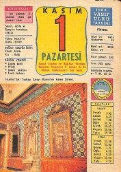 1 Kasım 1982 Takvim Yaprağı - Doğum Günü Hediyesi EFM(N)11869 - Gökçekoleksiyon