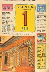 1 Kasım 1983 Takvim Yaprağı - Doğum Günü Hediyesi EFMN14719 - Gökçekoleksiyon