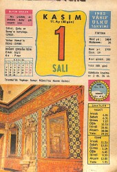1 Kasım 1983 Takvim Yaprağı - Doğum Günü Hediyesi EFMN15960 - Gökçekoleksiyon