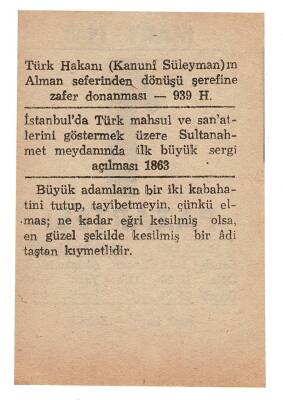 1 Mart 1948 Takvim Yaprağı EFM915 - 2