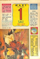 1 Mart 1983 Takvim Yaprağı - Doğum Günü Hediyesi EFMN15050 - Gökçekoleksiyon