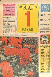 1 Mayıs 1983 Takvim Yaprağı - Doğum Günü Hediyesi EFMN15131 - Gökçekoleksiyon