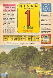 1 Nisan 1983 Takvim Yaprağı - Doğum Günü Hediyesi EFMN15159 - Gökçekoleksiyon