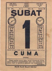 1 Şubat 1963 Takvim Yaprağı EFM(N)5690 - 2