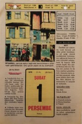 1 Şubat 1979 Takvim Yaprağı - Doğum Günü Hediyesi EFM(N)7609 - Gökçekoleksiyon