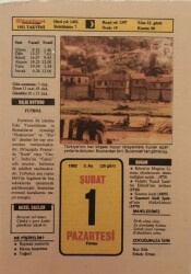 1 Şubat 1982 Takvim Yaprağı - Doğum Günü Hediyesi EFM(N)7670 - Gökçekoleksiyon