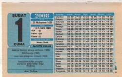 1 Şubat 2008 Takvim Yaprağı EFM(N)5577 - 1