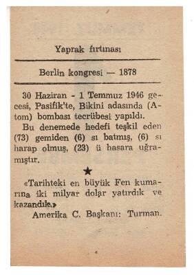 1 Temmuz 1948 Takvim Yaprağı EFM877 - 4