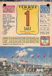 1 Temmuz 1980 Takvim Yaprağı - Doğum Günü Hediyesi EFM(N)9148 - Gökçekoleksiyon