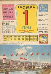 1 Temmuz 1983 Takvim Yaprağı - Doğum Günü Hediyesi EFM(N)9026 - Gökçekoleksiyon