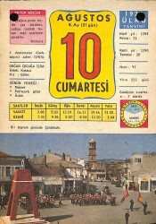 10 Ağustos 1974 Takvim Yaprağı - Doğum Günü Hediyesi EFM(N)9505 - Gökçekoleksiyon