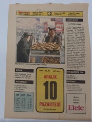 10 Aralık 1984 Takvim Yaprağı - Doğum Günü Hediyesi EFM(N)7044 - Gökçekoleksiyon