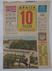 10 Aralık 1989 Takvim Yaprağı - Doğum Günü Hediyesi EFM(N)6821 - Gökçekoleksiyon