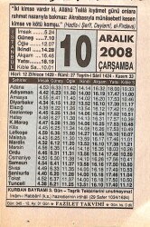 10 Aralık 2008 Takvim Yaprağı - Doğum Günü Hediyesi EFMN15323 - Gökçekoleksiyon