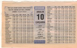 10 Aralık 2008 Takvim Yaprağı EFM(N)4445 - 2