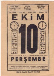 10 Ekim 1963 Takvim Yaprağı EFM(N)3533 - 2