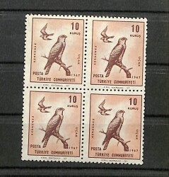 10 Ekim 1967 Kuş Resimli Uçak 10 Kuruş PPT1873 - Gökçekoleksiyon