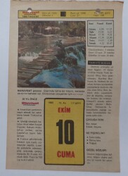 10 Ekim 1980 Takvim Yaprağı - Doğum Günü Hediyesi EFM(N)7076 - Gökçekoleksiyon