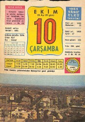 10 Ekim 1984 Takvim Yaprağı - Doğum Günü Hediyesi EFMN14828 - Gökçekoleksiyon