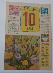 10 Ekim 1989 Takvim Yaprağı - Doğum Günü Hediyesi EFM(N)6581 - Gökçekoleksiyon