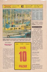 10 Eylül 1978 Takvim Yaprağı -Doğum Günü Hediyesi EFM(N)6262 - Gökçekoleksiyon