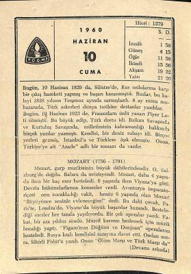 10 Haziran 1960 Takvim Yaprağı - Doğum Günü Hediyesi EFM(N)11359 - 1