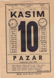 10 Kasım 1963 Takvim Yaprağı EFM(N)3668 - 1