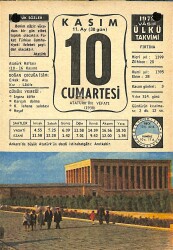 10 Kasım 1979 Takvim Yaprağı - Doğum Günü Hediyesi EFM(N)11666 - Gökçekoleksiyon
