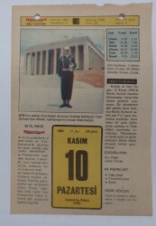 10 Kasım 1980 Takvim Yaprağı - Doğum Günü Hediyesi EFM(N)7107 - Gökçekoleksiyon
