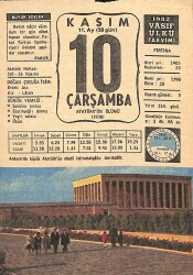 10 Kasım 1982 Takvim Yaprağı - Doğum Günü Hediyesi EFM(N)11885 - Gökçekoleksiyon