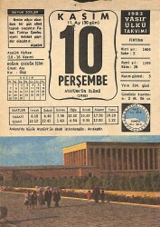 10 Kasım 1983 Takvim Yaprağı - Doğum Günü Hediyesi EFMN13797 - Gökçekoleksiyon