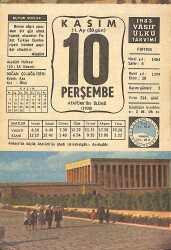10 Kasım 1983 Takvim Yaprağı - Doğum Günü Hediyesi EFMN14711 - Gökçekoleksiyon